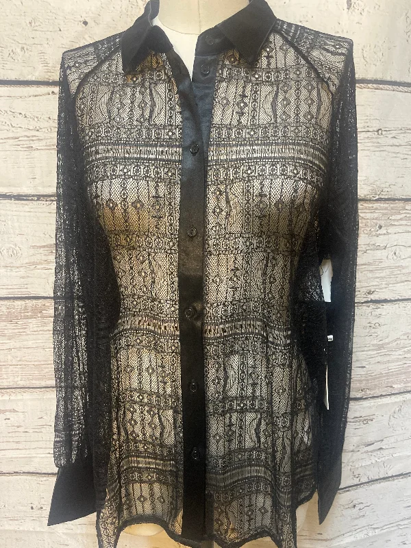 Blouse Long Sleeve By Jason Wu In Black, Size: S