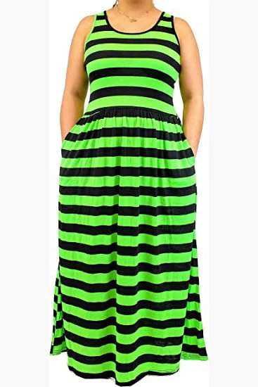 Black/ Green Stripes