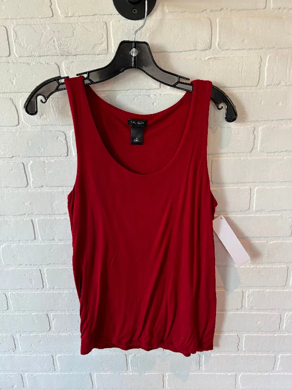 Top Sleeveless By Ann Taylor In Red, Size: S