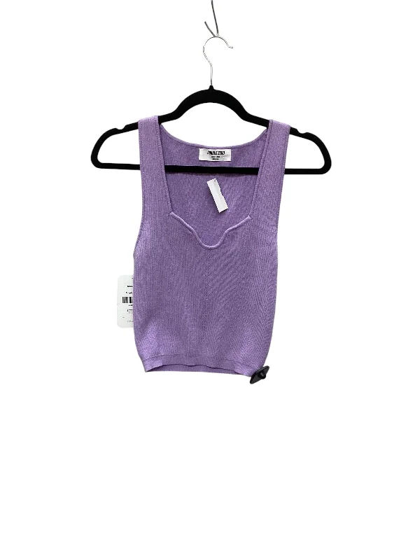 Top Sleeveless By Double Zero In Purple, Size: L