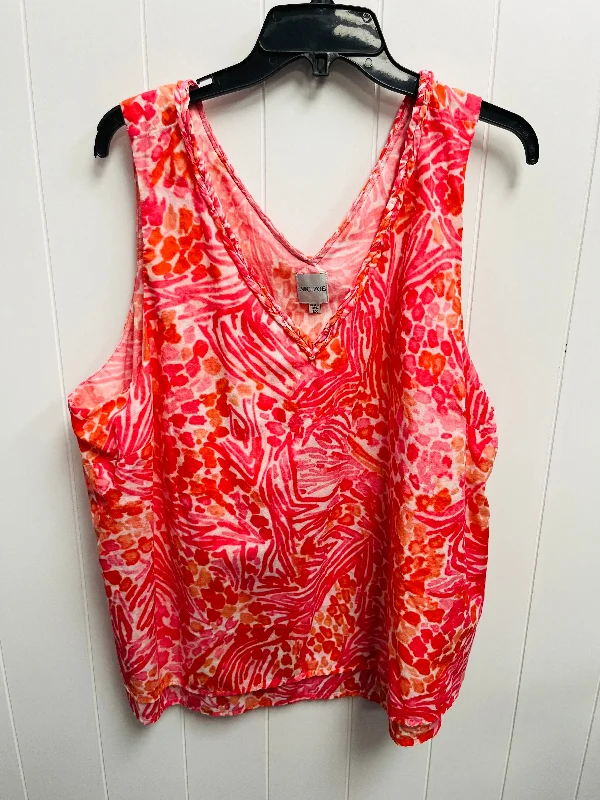 Top Sleeveless By Nic + Zoe In Pink, Size: 2x