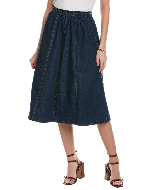 YAL New York Denim A-Line Skirt