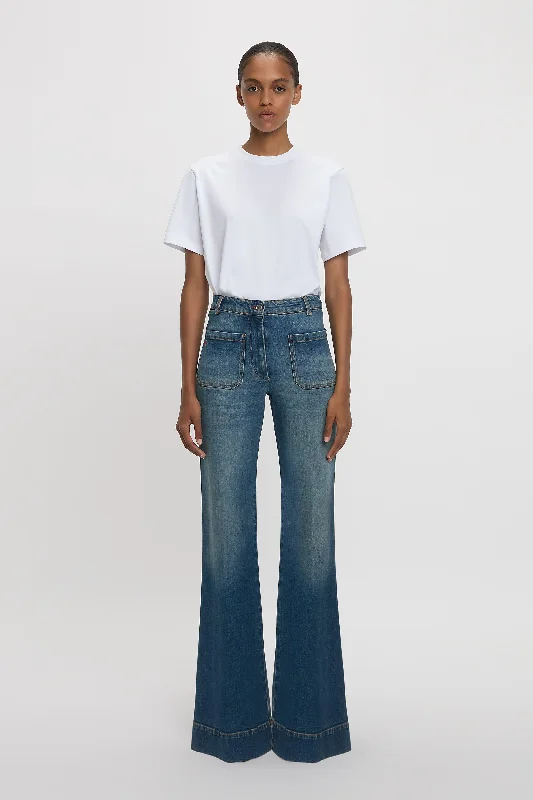 Exclusive Alina High Waisted Jean In Mid Blue