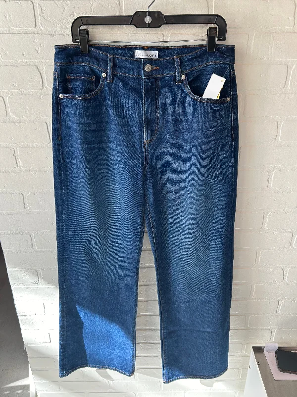 Jeans Wide Leg By Loft In Blue Denim, Size: 8