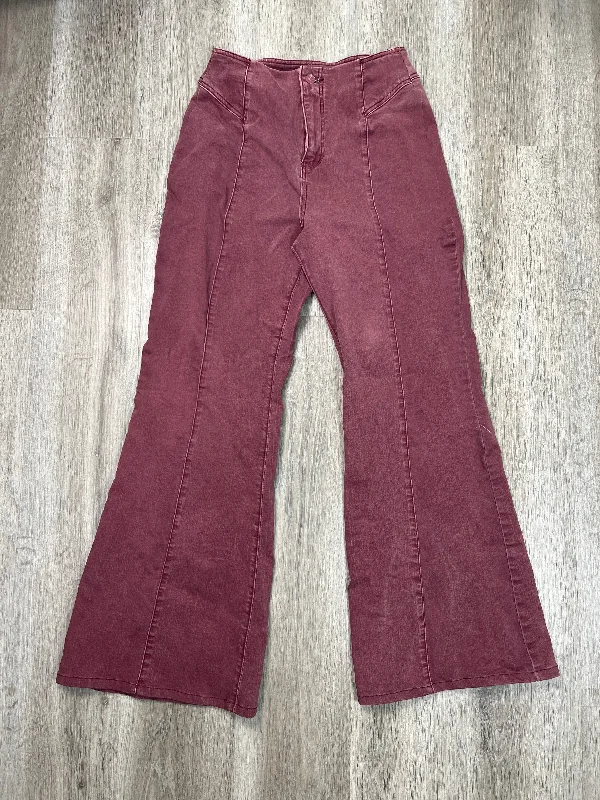 Jeans Wide Leg By We The Free In Maroon, Size: 12