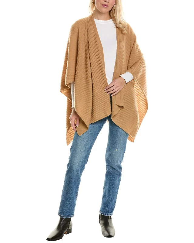 Amicale Cashmere Traveling Rib Cashmere Cape