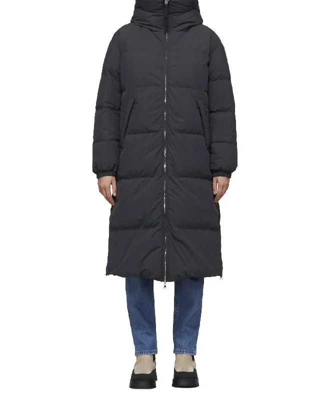 Sleeping Bag Sleeping Puffer Coat In Pencil-Silver