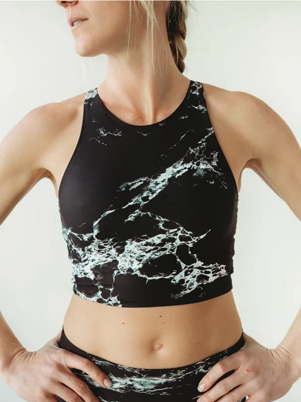 Black Marble Crop Top *FINAL SALE*