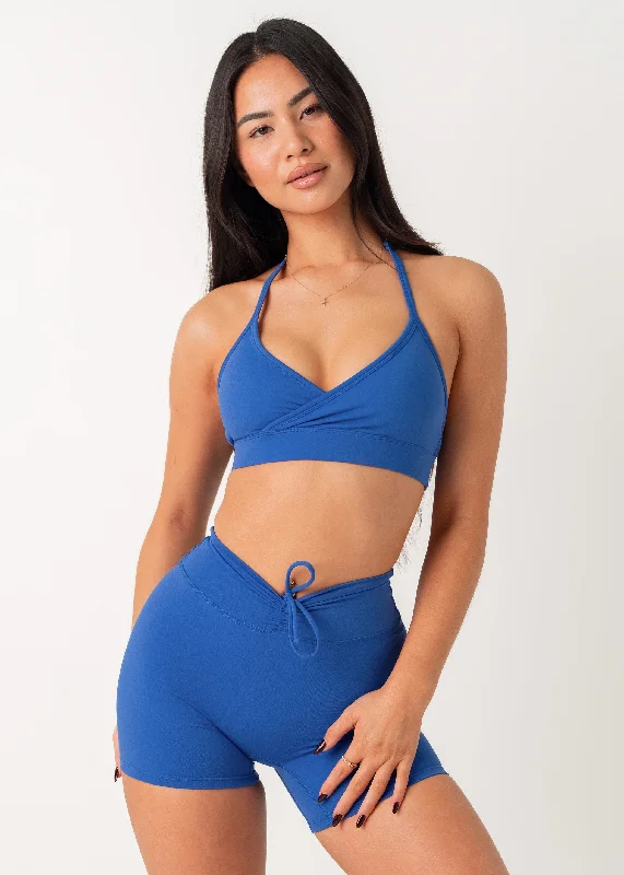 POISE HALTER BRA - COBALT