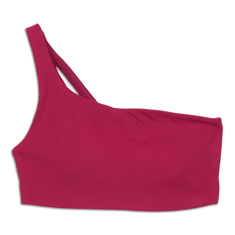 Ribbed Asymmetrical Yoga Bra - Resale