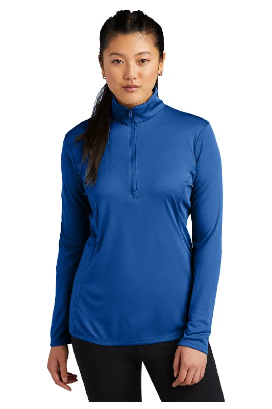 Sport-Tek Womens Competitor Moisture Wicking 1/4 Zip Sweatshirt - True Royal Blue - NEW