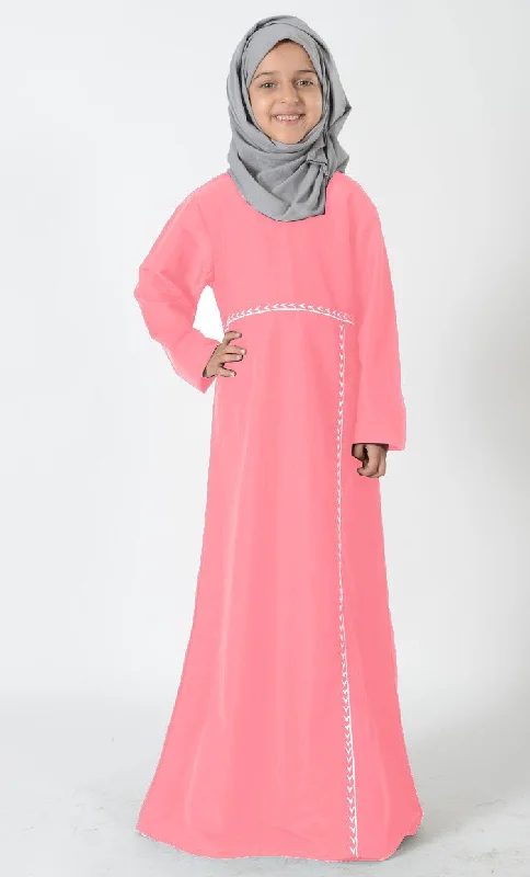 Uniform Pink Abaya- Kids Sizes