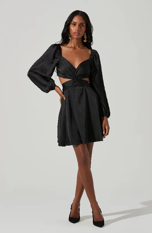 Anamaria Cutout Long Sleeve Mini Dress