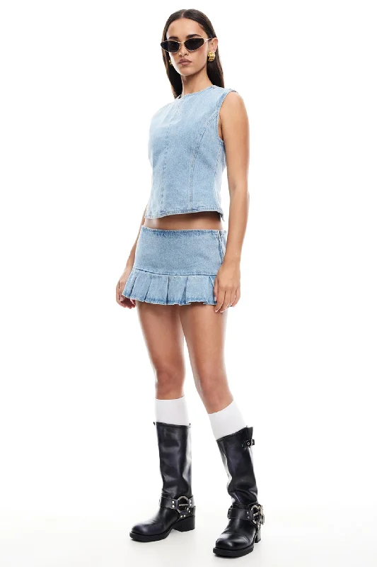 LIONESS Miracle Mini Skirt Denim