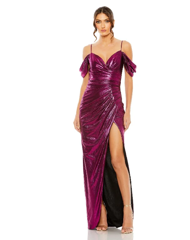 Mac Duggal 27091 Formal Evening Metallic Long Dress