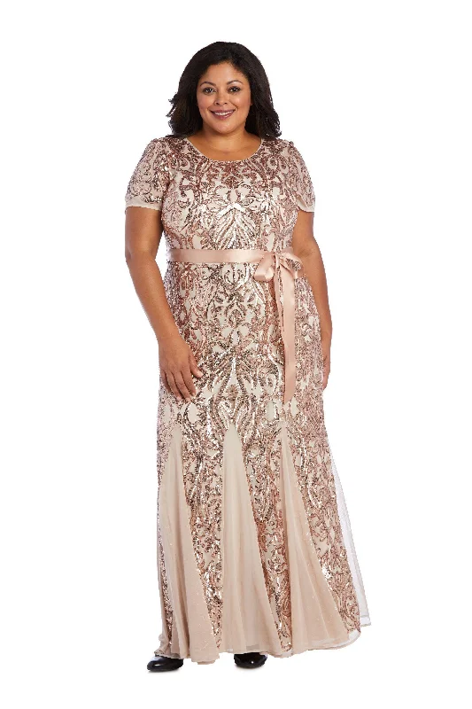 R&M Richards 3645W Plus Size Long Evening Dress