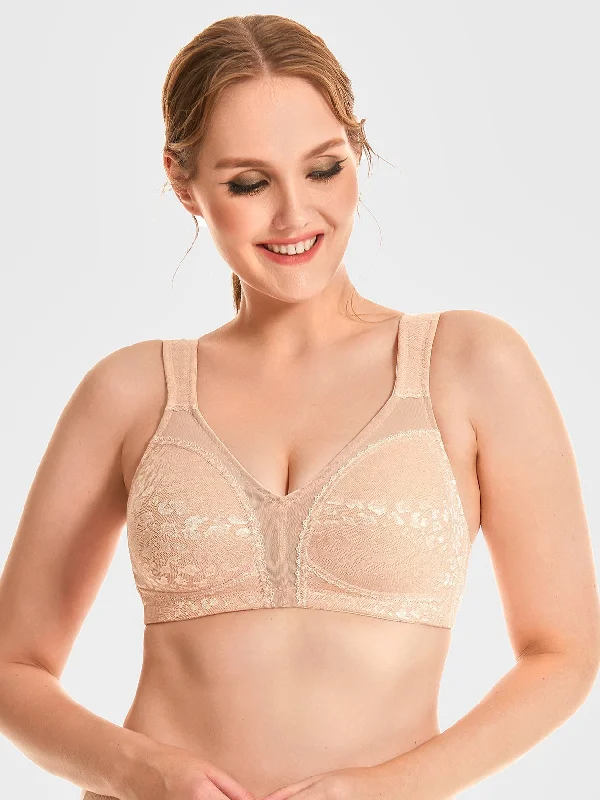 Full Coverage Minimizer Bra Wirefree Non Padded Pink Nude