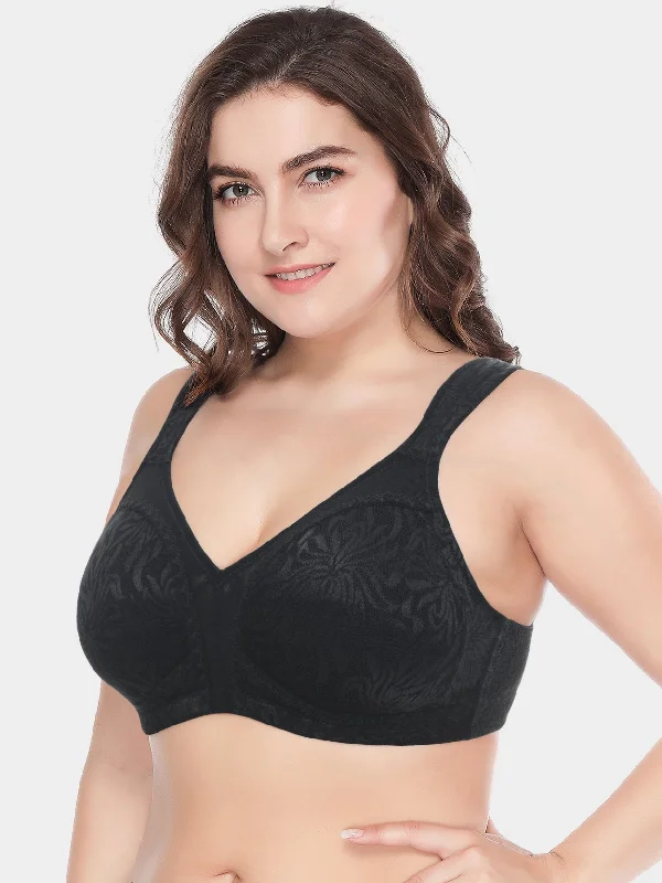 Minimizer Non Padded Wirefree Plus Size Bra Black