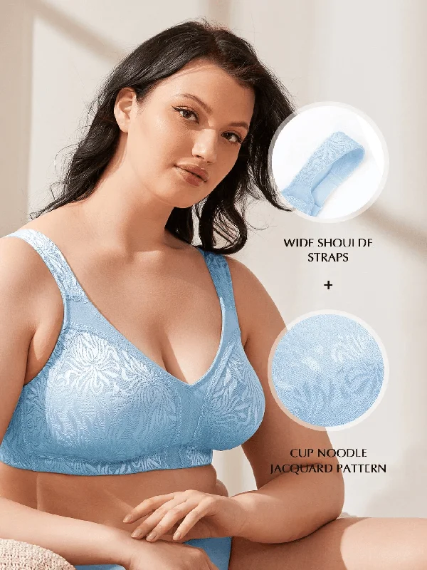 Full Coverage Comfort Minimizer Bra Sky Blue