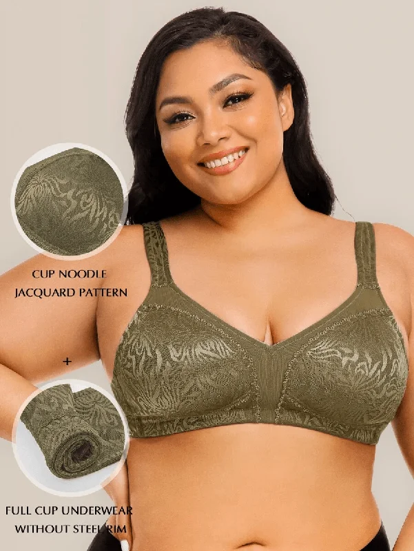 Women's Full Coverage Plus Size Comfort Minimizer Bra Flaxen Brown