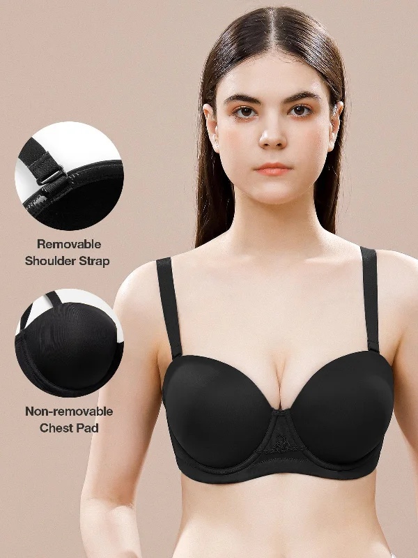 Strapless Multi-way Contour Underwire Bra Black